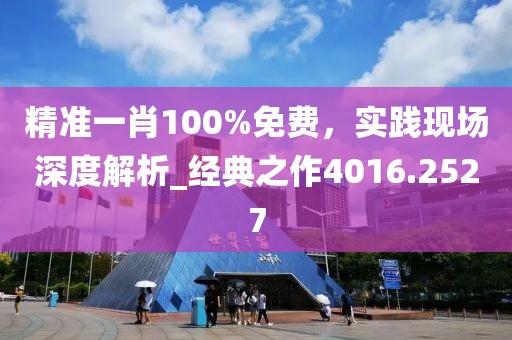 精准一肖100%免费，实践现场深度解析_经典之作4016.2527