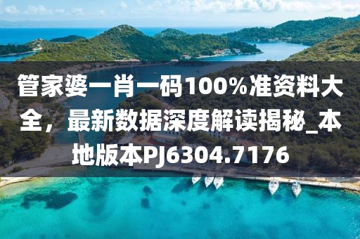 管家婆一肖一码100%准资料大全，最新数据深度解读揭秘_本地版本PJ6304.7176