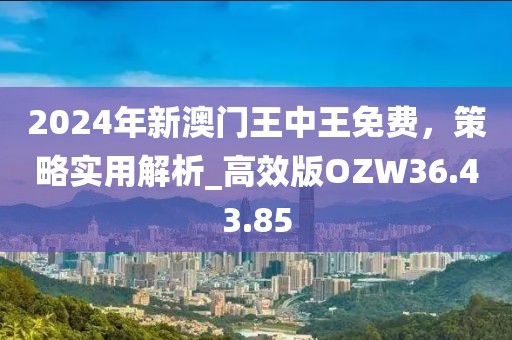2024年新澳门王中王免费，策略实用解析_高效版OZW36.43.85
