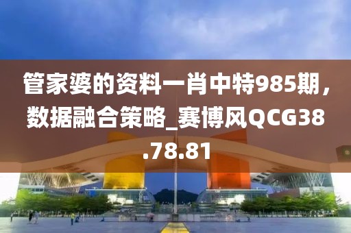 管家婆的资料一肖中特985期，数据融合策略_赛博风QCG38.78.81