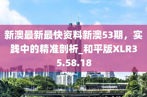 新澳最新最快资料新澳53期，实践中的精准剖析_和平版XLR35.58.18