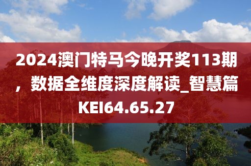 2024澳门特马今晚开奖113期，数据全维度深度解读_智慧篇KEI64.65.27