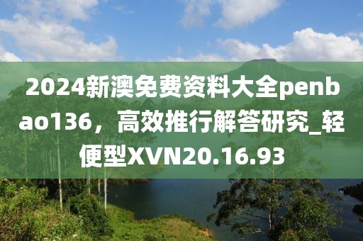 2024新澳免费资料大全penbao136，高效推行解答研究_轻便型XVN20.16.93
