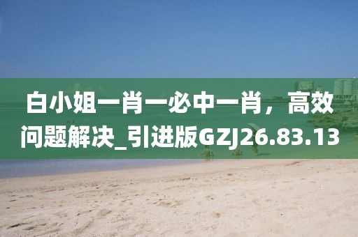 白小姐一肖一必中一肖，高效问题解决_引进版GZJ26.83.13