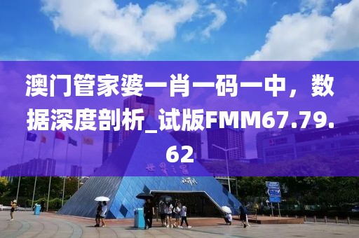 澳门管家婆一肖一码一中，数据深度剖析_试版FMM67.79.62