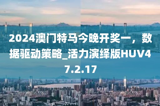 2024澳门特马今晚开奖一，数据驱动策略_活力演绎版HUV47.2.17