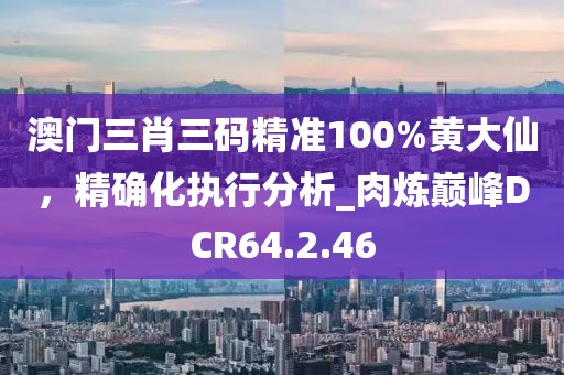 澳门三肖三码精准100%黄大仙，精确化执行分析_肉炼巅峰DCR64.2.46