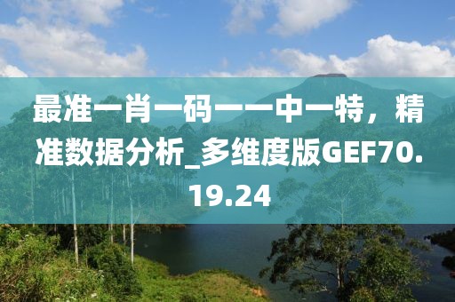 最准一肖一码一一中一特，精准数据分析_多维度版GEF70.19.24