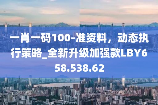 一肖一码100-准资料，动态执行策略_全新升级加强款LBY658.538.62