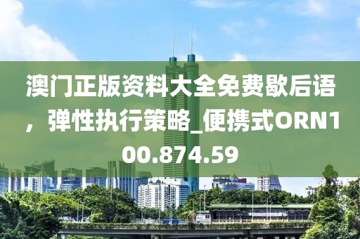 澳门正版资料大全免费歇后语，弹性执行策略_便携式ORN100.874.59