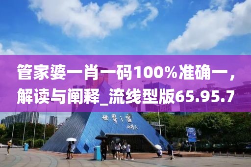 管家婆一肖一码100%准确一，解读与阐释_流线型版65.95.7