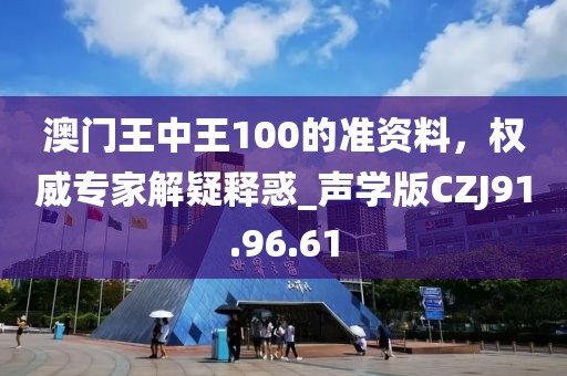 澳门王中王100的准资料，权威专家解疑释惑_声学版CZJ91.96.61