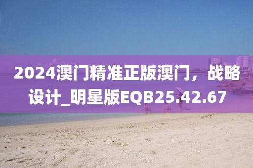 2024澳门精准正版澳门，战略设计_明星版EQB25.42.67