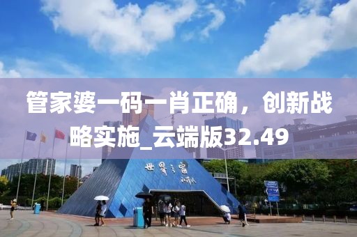 管家婆一码一肖正确，创新战略实施_云端版32.49