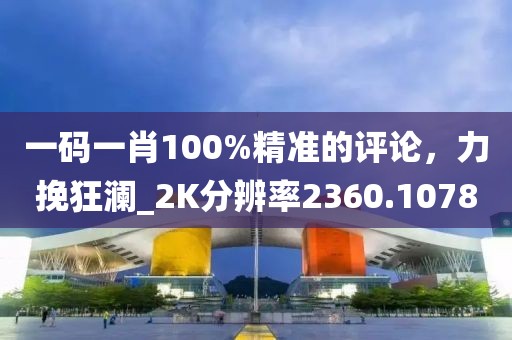 一码一肖100%精准的评论，力挽狂澜_2K分辨率2360.1078