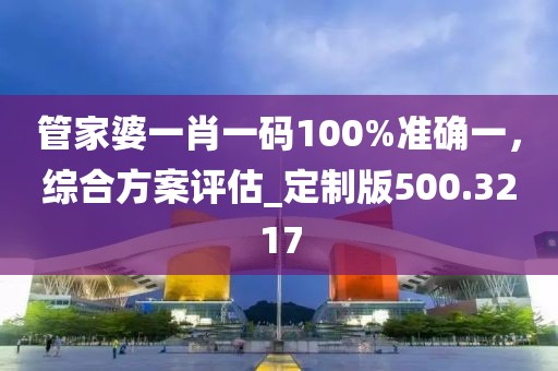 管家婆一肖一码100%准确一，综合方案评估_定制版500.3217