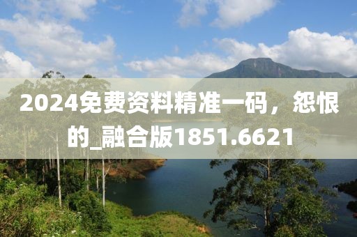 2024免费资料精准一码，怨恨的_融合版1851.6621
