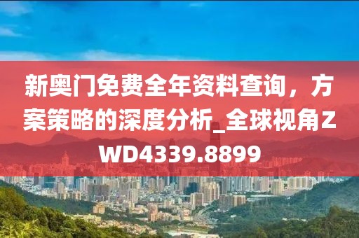 新奥门免费全年资料查询，方案策略的深度分析_全球视角ZWD4339.8899
