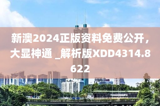 新澳2024正版资料免费公开，大显神通 _解析版XDD4314.8622