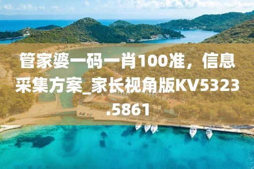 管家婆一码一肖100准，信息采集方案_家长视角版KV5323.5861