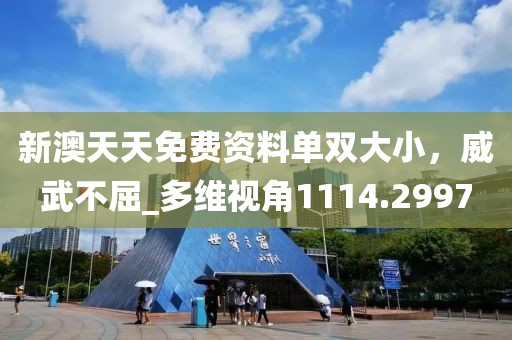 新澳天天免费资料单双大小，威武不屈_多维视角1114.2997