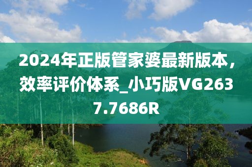 2024年正版管家婆最新版本，效率评价体系_小巧版VG2637.7686R