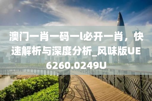 澳门一肖一码一l必开一肖，快速解析与深度分析_风味版UE6260.0249U