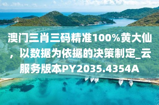 澳门三肖三码精准100%黄大仙，以数据为依据的决策制定_云服务版本PY2035.4354A