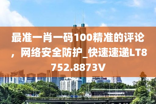 最准一肖一码100精准的评论，网络安全防护_快速速递LT8752.8873V