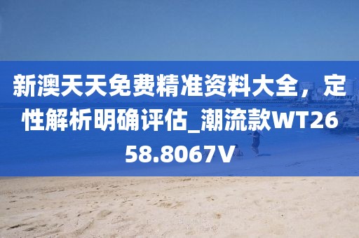 新澳天天免费精准资料大全，定性解析明确评估_潮流款WT2658.8067V