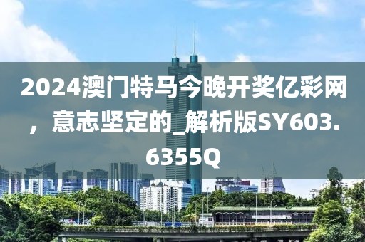 2024澳门特马今晚开奖亿彩网，意志坚定的_解析版SY603.6355Q
