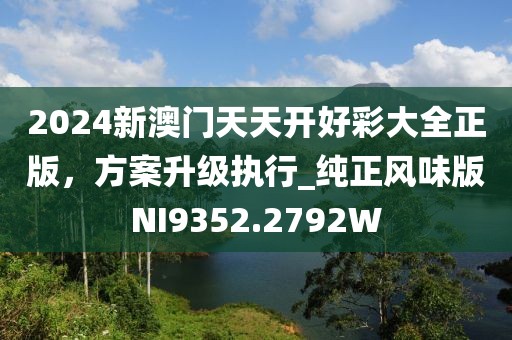 2024新澳门天天开好彩大全正版，方案升级执行_纯正风味版NI9352.2792W