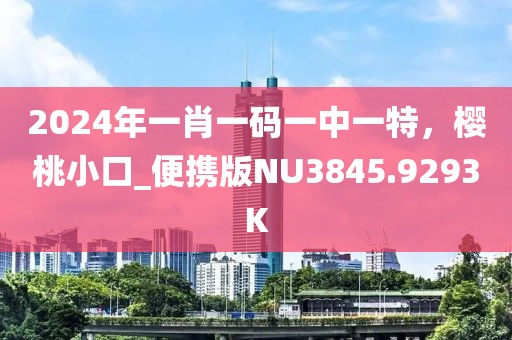 2024年一肖一码一中一特，樱桃小口_便携版NU3845.9293K