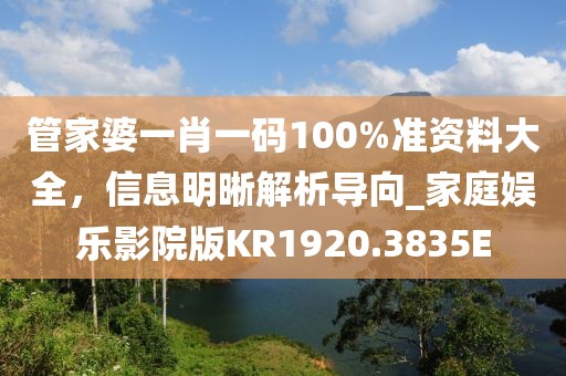 管家婆一肖一码100%准资料大全，信息明晰解析导向_家庭娱乐影院版KR1920.3835E