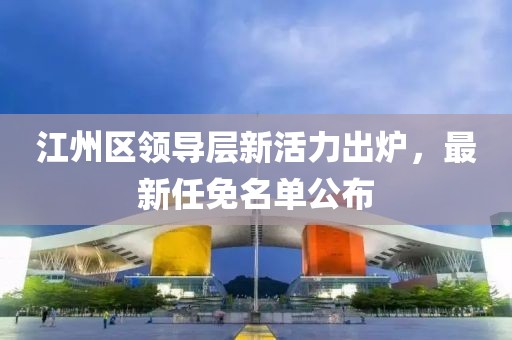 江州区领导层新活力出炉，最新任免名单公布
