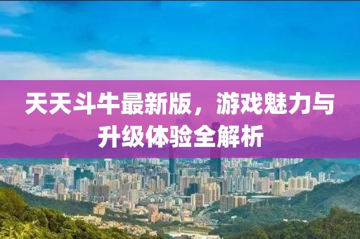 天天斗牛最新版，游戏魅力与升级体验全解析