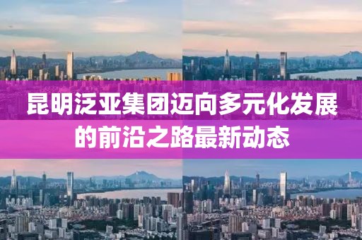 昆明泛亚集团迈向多元化发展的前沿之路最新动态
