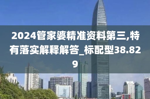 2024管家婆精准资料第三,特有落实解释解答_标配型38.829