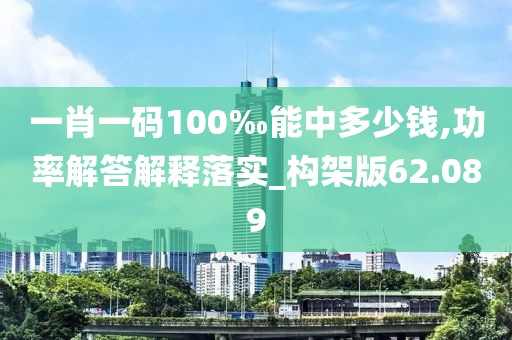 一肖一码100‰能中多少钱,功率解答解释落实_构架版62.089