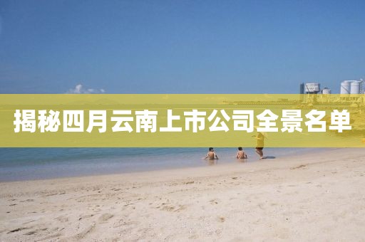 揭秘四月云南上市公司全景名单