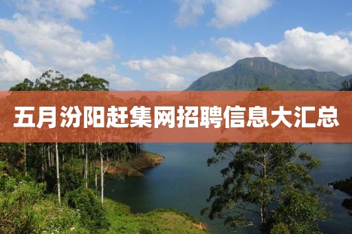 五月汾阳赶集网招聘信息大汇总