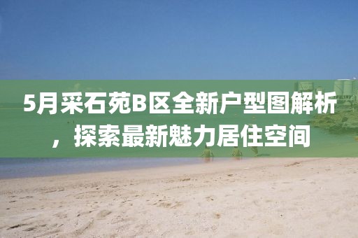 5月采石苑B区全新户型图解析，探索最新魅力居住空间