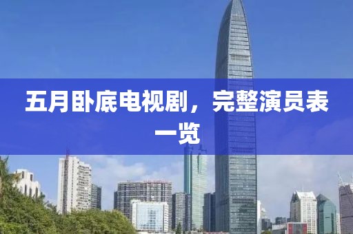 五月卧底电视剧，完整演员表一览