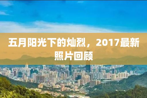 五月阳光下的灿烈，2017最新照片回顾