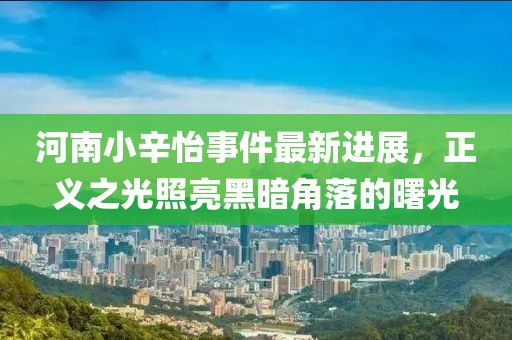 河南小辛怡事件最新进展，正义之光照亮黑暗角落的曙光