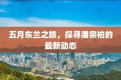 五月东兰之旅，探寻潘宗柏的最新动态