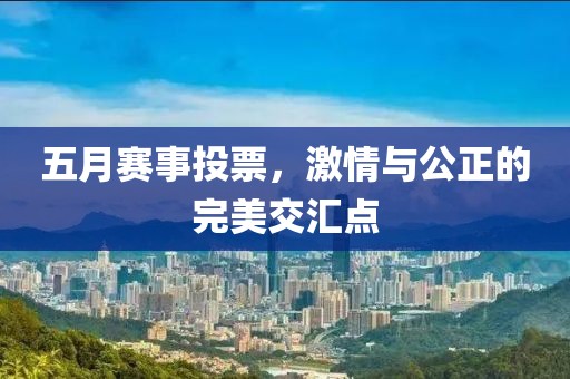 五月赛事投票，激情与公正的完美交汇点