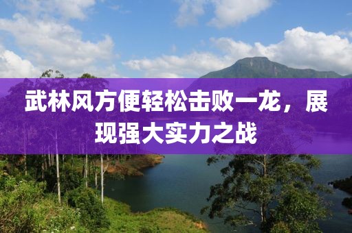 武林风方便轻松击败一龙，展现强大实力之战