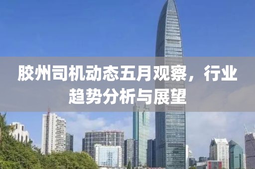 胶州司机动态五月观察，行业趋势分析与展望