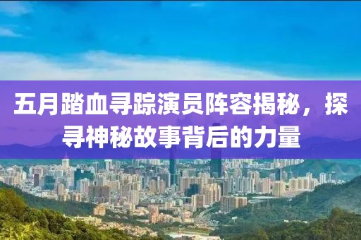 五月踏血寻踪演员阵容揭秘，探寻神秘故事背后的力量